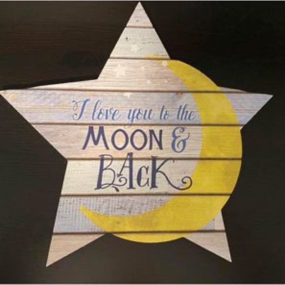 Star Shaped Wall Hanging - I Love You To The Moon And Back